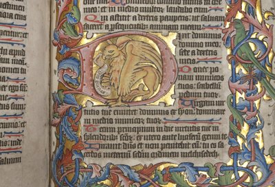 Psalter with Sarum use calendar, Fol 84 recto (detail), c.1425-75 by English School