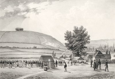 Public school boys (Charterhouse) playing football by English School