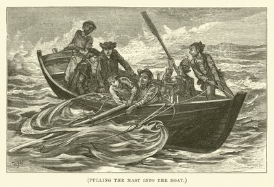 Pulling the Mast into the Boat by English School