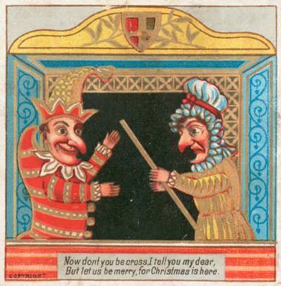 Punch and Judy, Christmas Card by English School