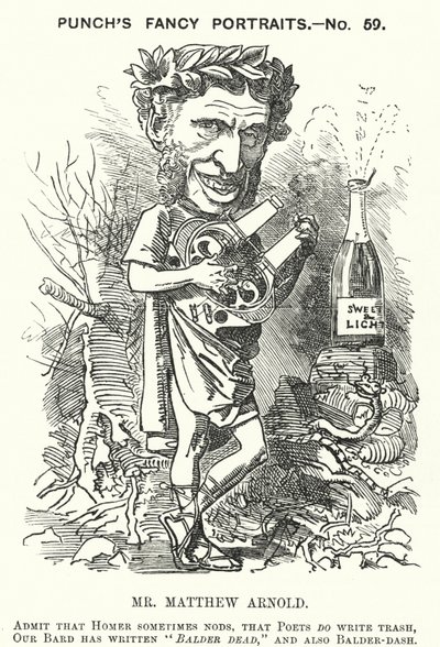Punch cartoon: Matthew Arnold, English poet by English School