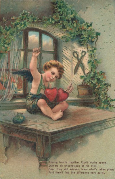 Putto Joining Hearts by English School