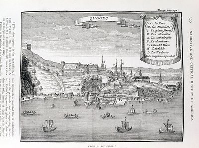 Quebec, after La Potherie, illustration from Volume IV of 