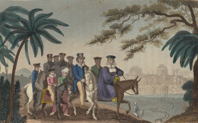 Queen Caroline, estranged consort of King George IV, entering Jerusalem by English School