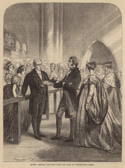 Queen Caroline Repulsed from the Door of Westminster Abbey by English School