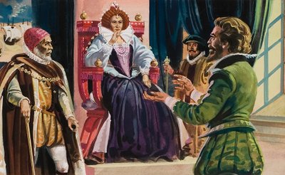 Queen Elizabeth I and Sir Francis Drake by English School