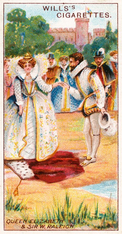 Queen Elizabeth and Sir Walter Raleigh by English School
