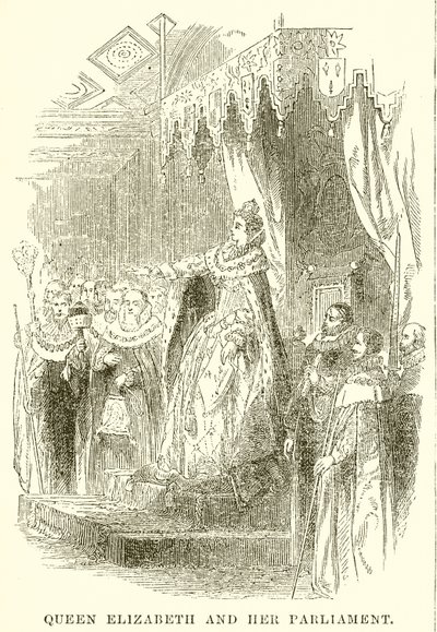 Queen Elizabeth and her Parliament by English School
