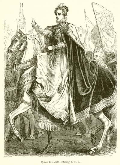 Queen Elizabeth Entering London by English School