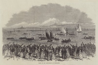 Race of Six Life-Boats at Penzance by English School