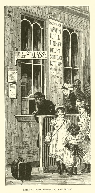 Railway booking-office, Amsterdam by English School