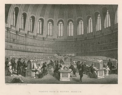Reading Room in British Museum by English School