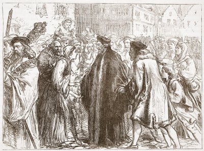 Reception of John Huss at Nuremberg, illustration from The History of Protestantism by James Aitken Wylie, 1878 by English School