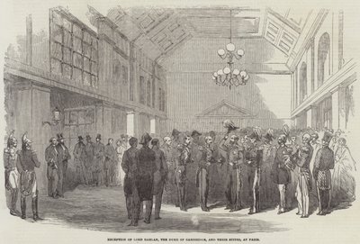 Reception of Lord Raglan, the Duke of Cambridge, and their Suites, at Paris by English School