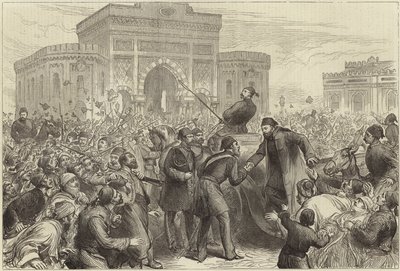 Reception of Osman Pasha at the Seraskerate by English School