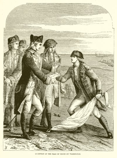 Reception of the Flag of Truce by Washington by English School