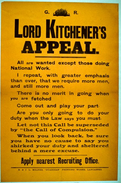Recruiting Poster - Lord Kitchener