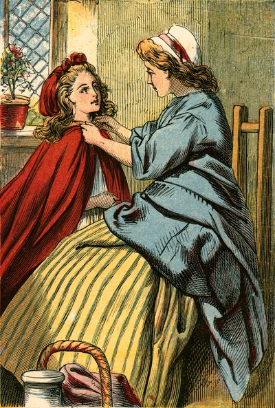 Red Riding Hood Preparing for Her Journey by English School