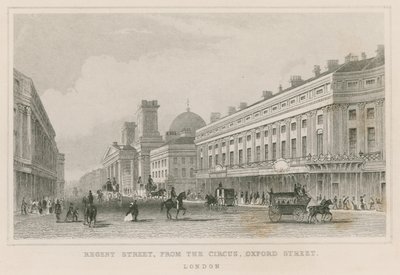 Regent Street, from The Circus, Oxford Street, London by English School