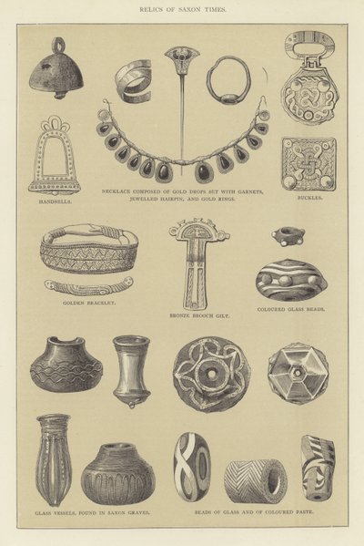 Relics of Saxon Times by English School