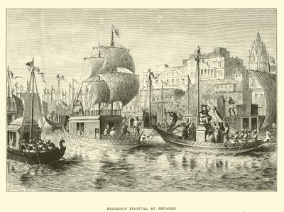 Religious Festival at Benares by English School