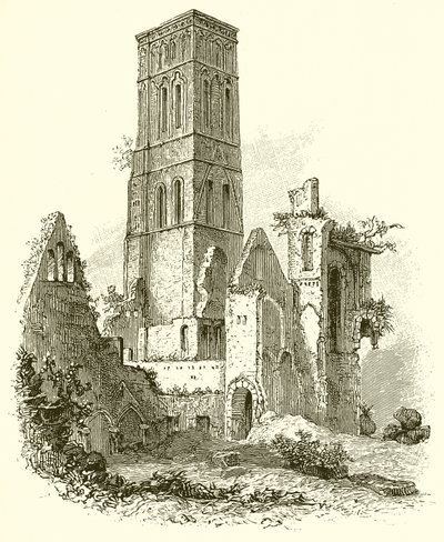Remains of Osney Abbey by English School