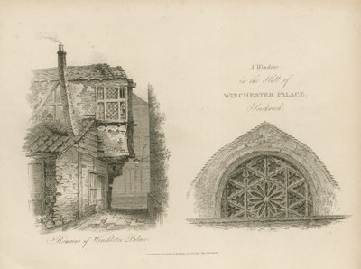 Remains of Winchester Palace by English School