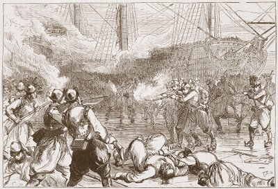 Repulse of the Spanish Soldiers at Amsterdam by English School