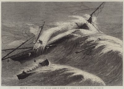 Rescue of Eleven Persons from the Ship Alarm of Belfast by a Lifeboat in Ballycotton Bay by English School