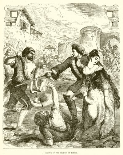 Rescue of the Duchess of Popoli by English School