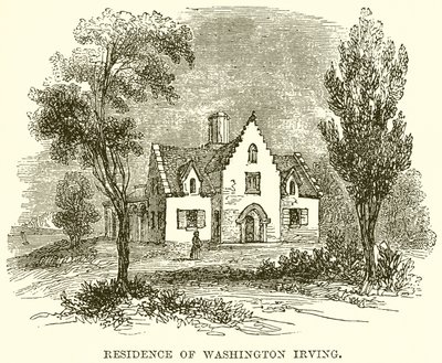 Residence of Washington Irving by English School