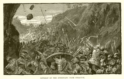 Retreat of the Athenians from Syracuse by English School