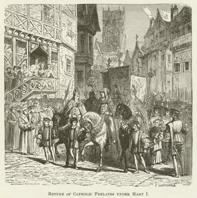 Return of Catholic Prelates under Mary I by English School