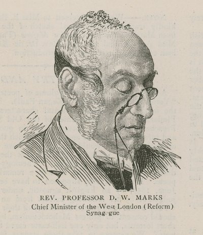 Reverend Professor D W Marks, Chief Minister of the West London (Reform) Synagogue by English School