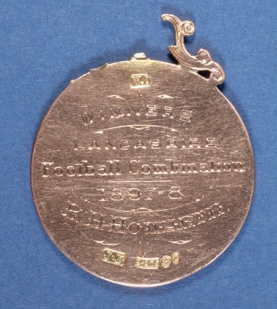 Reverse of a Preston North End Football Club medal, 1897-98 by English School