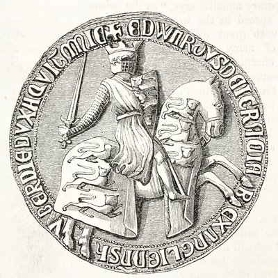 Reverse of the Great Seal of Edward I by English School