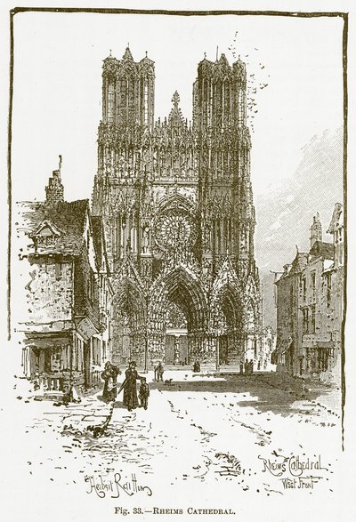 Rheims Cathedral by English School