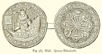 Rial. Queen Elizabeth by English School