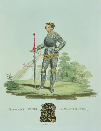 Richard III (1452-85) 1470, engraved by W. Maddocks, from Ancient Armour by Samuel Rush Meyrick, 1824 by English School