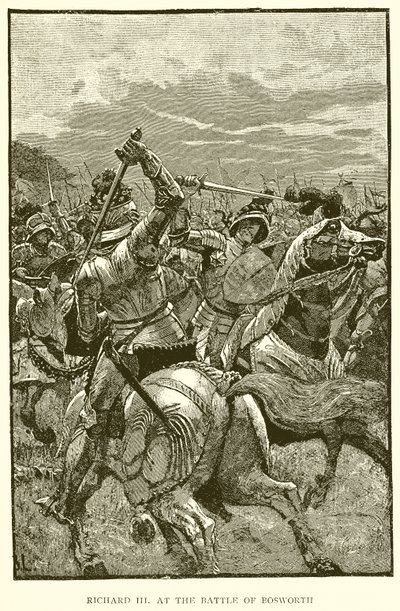 Richard III at the Battle of Bosworth by English School