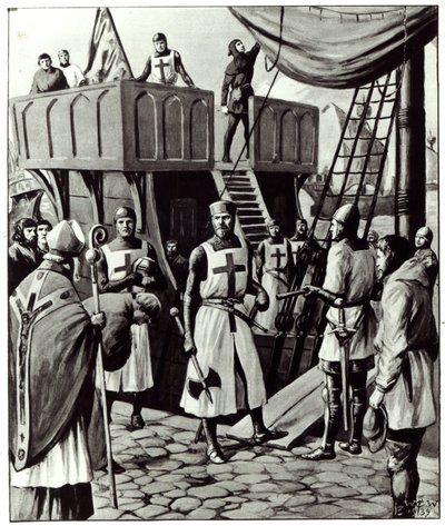 Richard I sets sail for the Holy Land, 1939 by English School