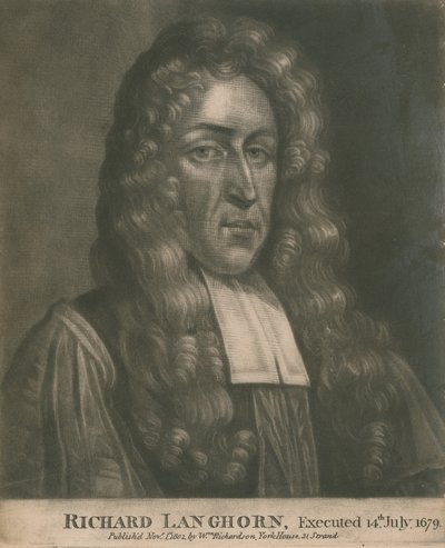 Richard Langhorn, executed 14 July 1679 by English School