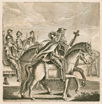 Richard the Lionheart setting out on the Third Crusade by English School