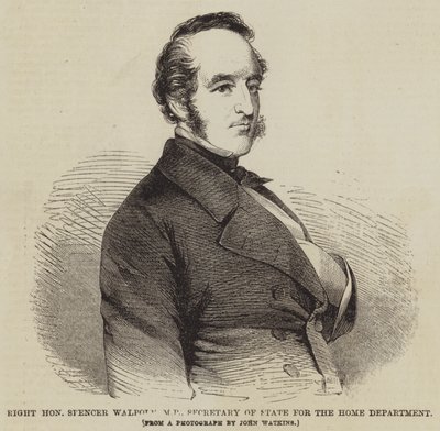 Right Honourable Spencer Walpole, MP, Secretary of State for the Home Department by English School
