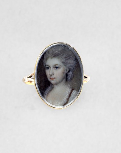 Ring with Portrait of a Woman by English School