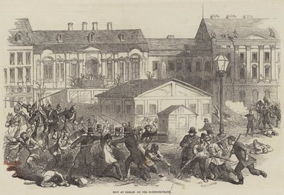 Riot at Berlin on the Domhofs-Platz by English School