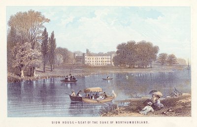 River Thames: Sion House-Seat of the Duke of Northumberland by English School