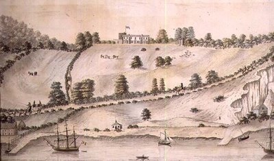 River Landscape with Shipping and the Dover Coach, c.1800 by English School