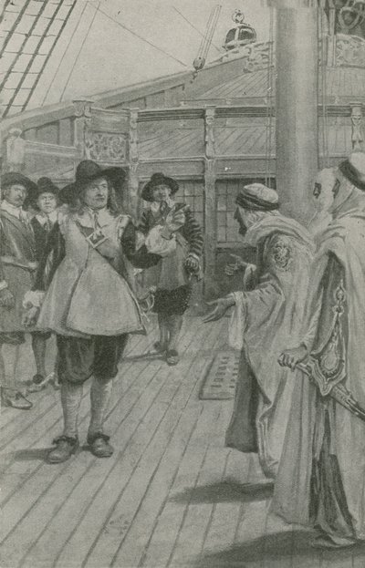 Robert Blake Receives the Surrender of the Corsair Chiefs by English School