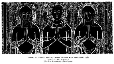 Robert Braunche and His Wives Letitia and Margaret by English School